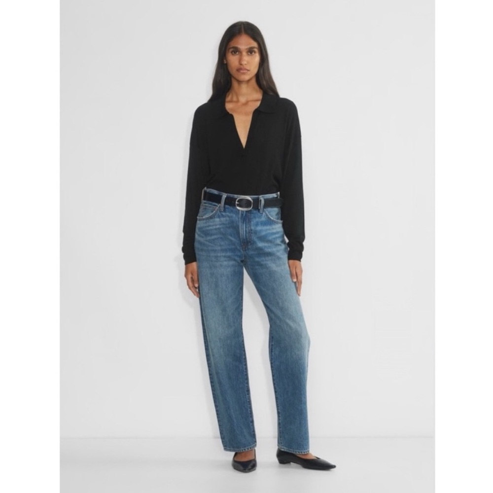 Denim Forum the 90s Marlo high rise dad jean 31 29L